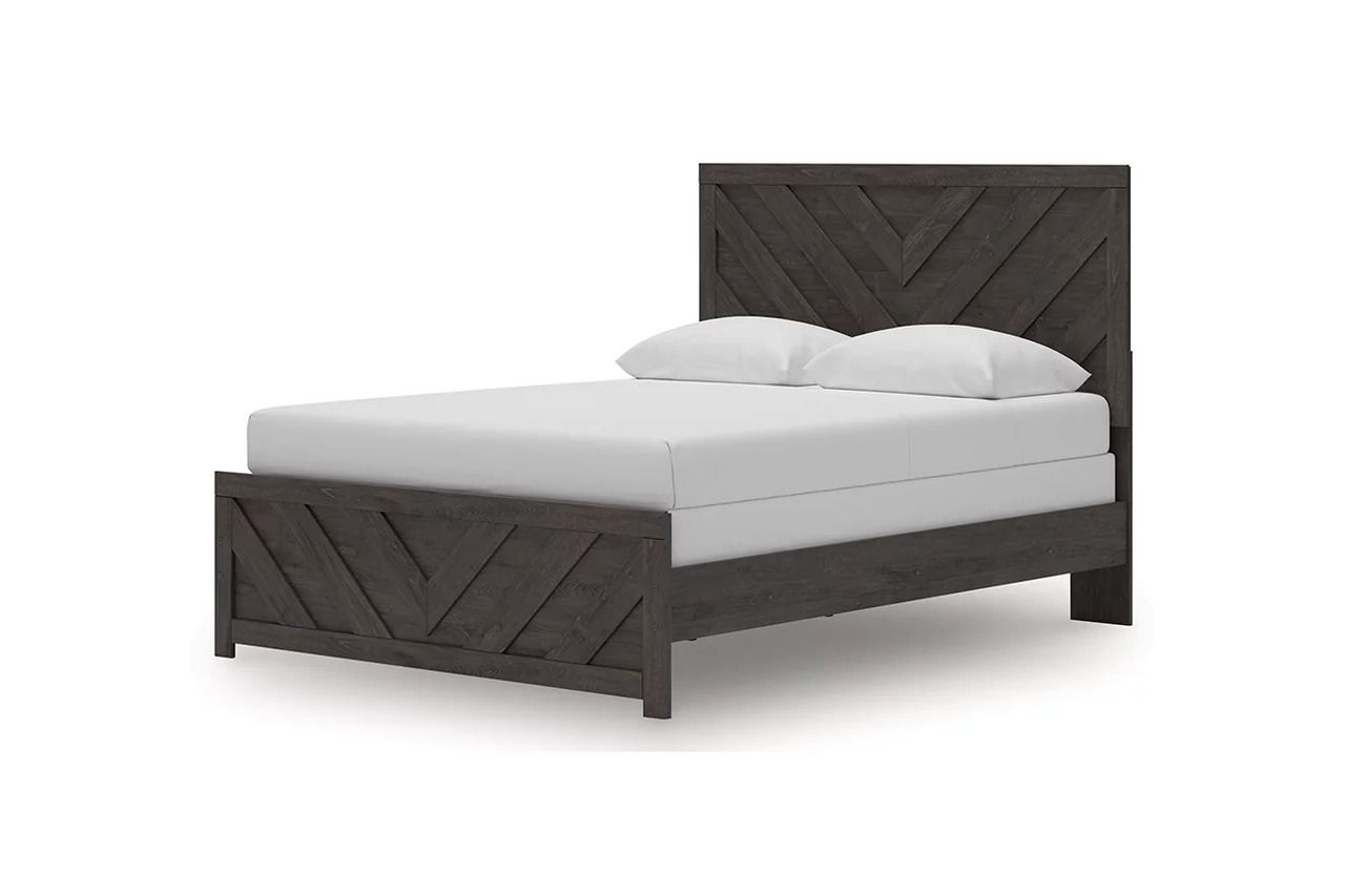 Prendonea Queen Panel Bed In Charcoal B3789B4