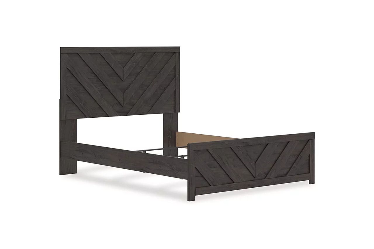 Prendonea Queen Panel Bed In Charcoal B3789B4