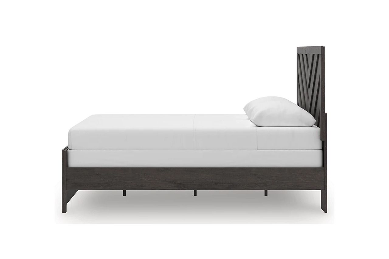 Prendonea Queen Panel Bed In Charcoal B3789B4