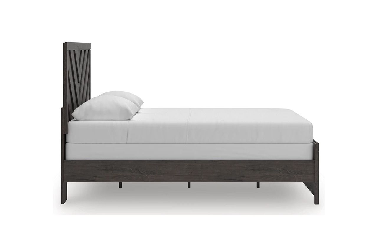 Prendonea Queen Panel Bed In Charcoal B3789B4