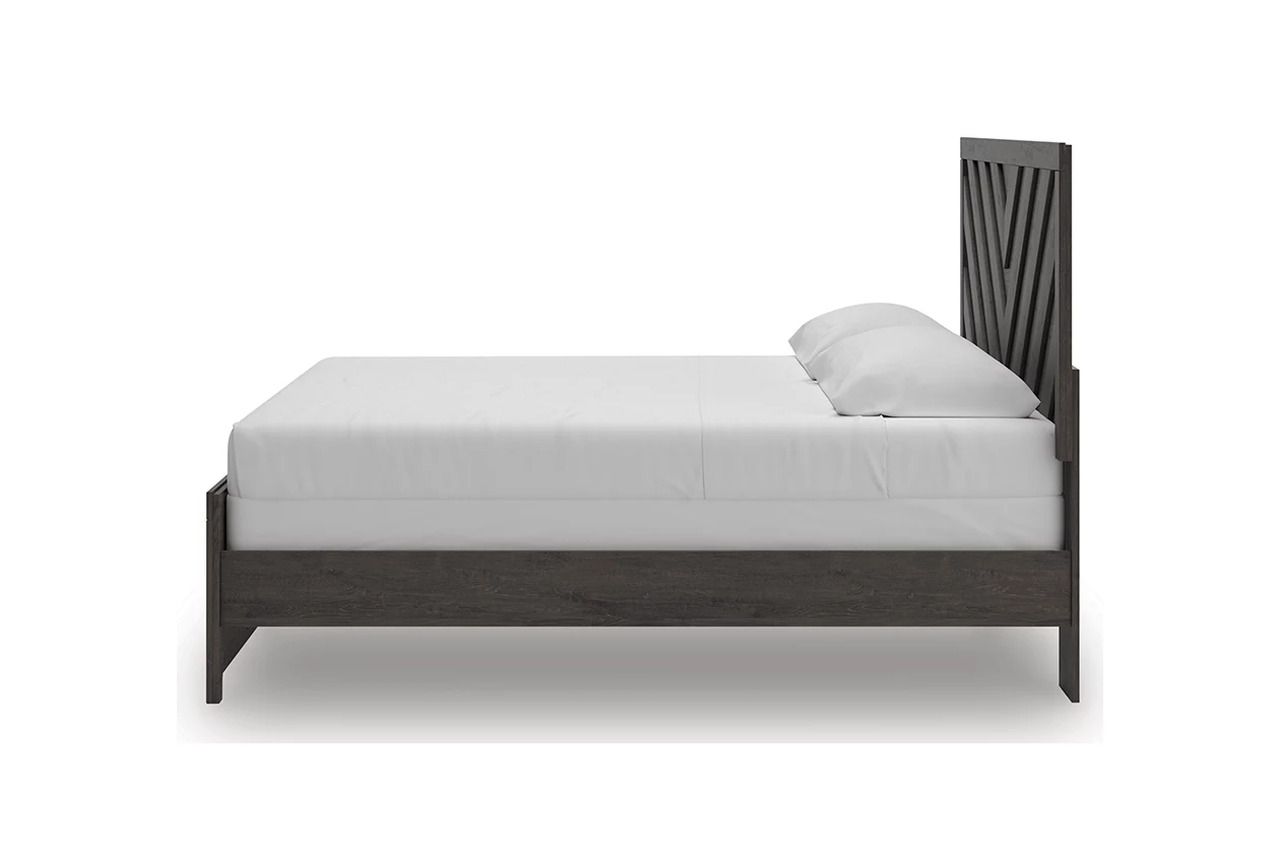 Prendonea King Panel Bed In Charcoal B3789B8
