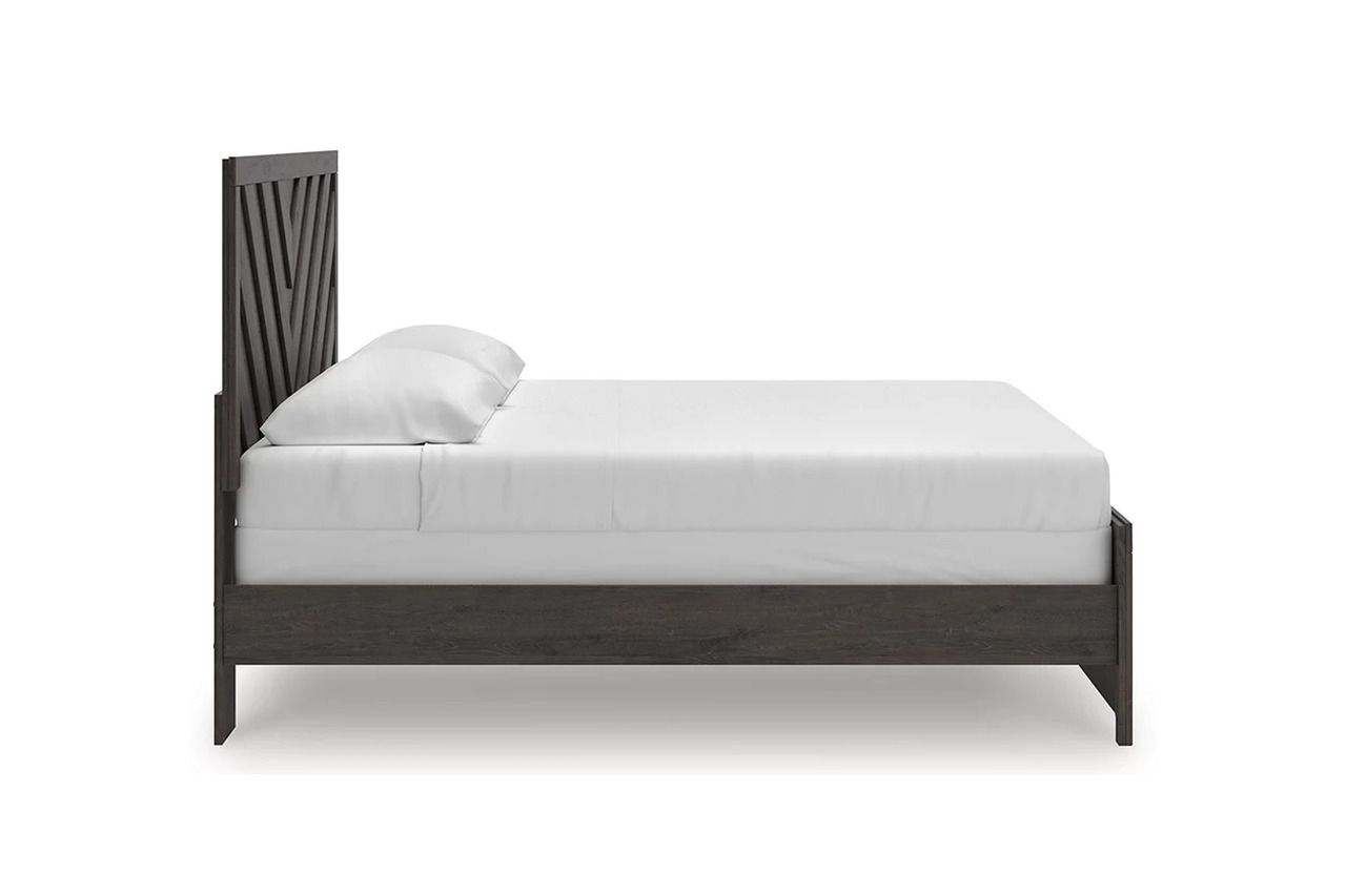 Prendonea King Panel Bed In Charcoal B3789B8