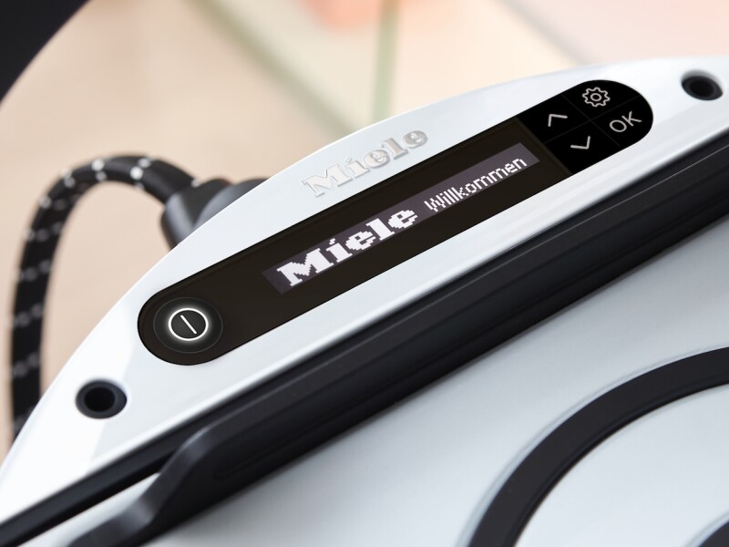 Steam ironing system with display and steamer for perfect ironing results and convenience. B3847FASHIONMASTER