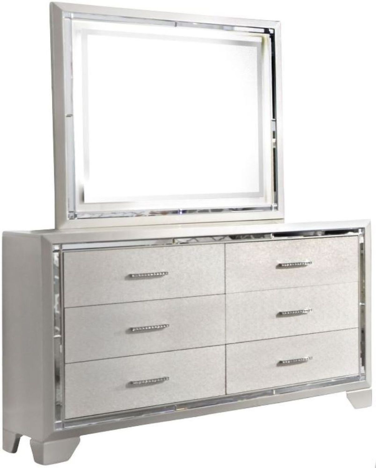 Lonnix Silver Bedroom Mirror B41026