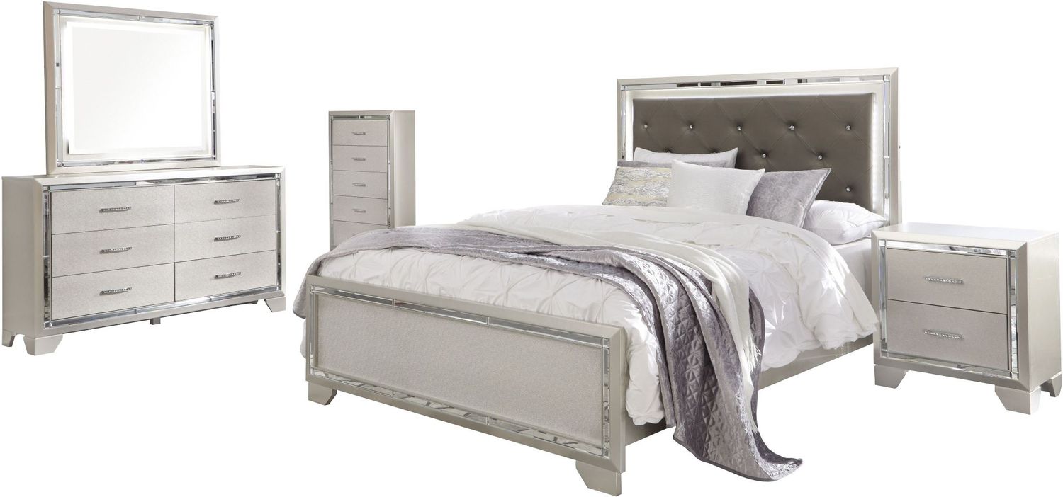 Lonnix Silver Bedroom Mirror B41026