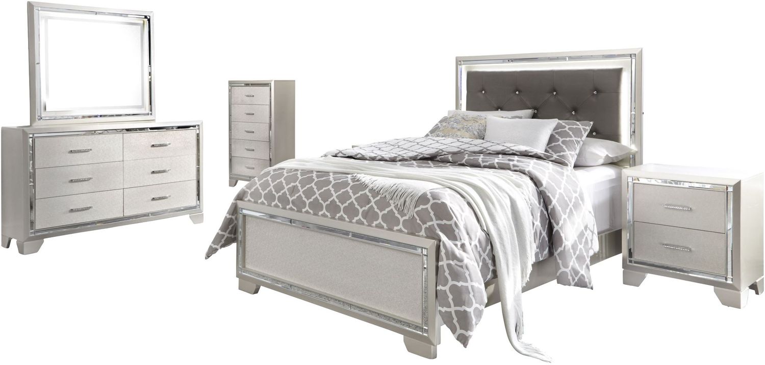 Lonnix Silver Bedroom Mirror B41026