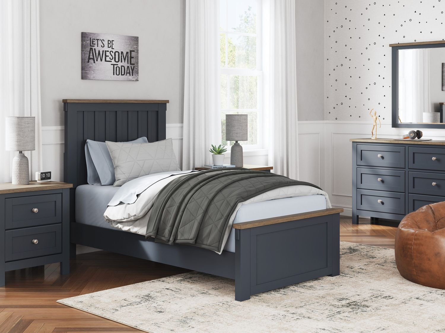 Landocken Dresser In Brown/Blue B41421