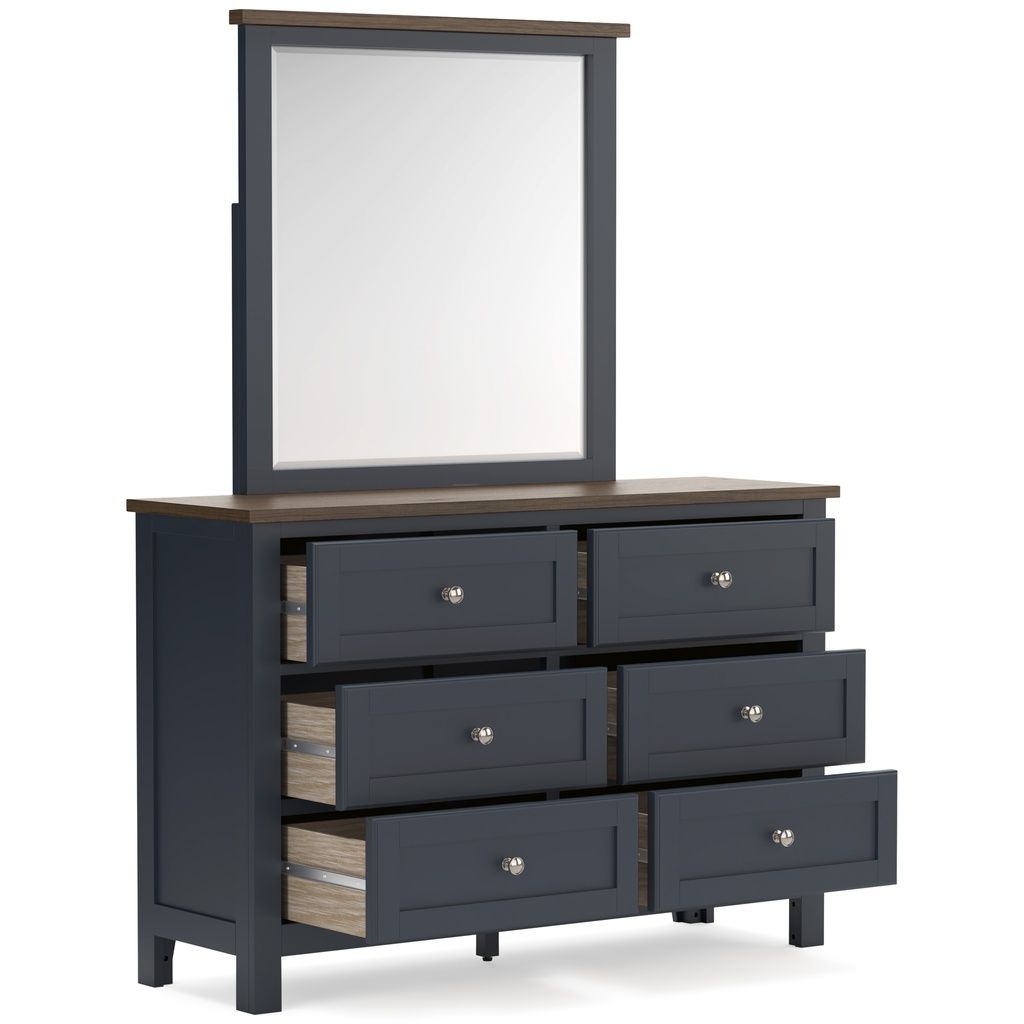 Landocken Bedroom Mirror In Brown/Blue B41426