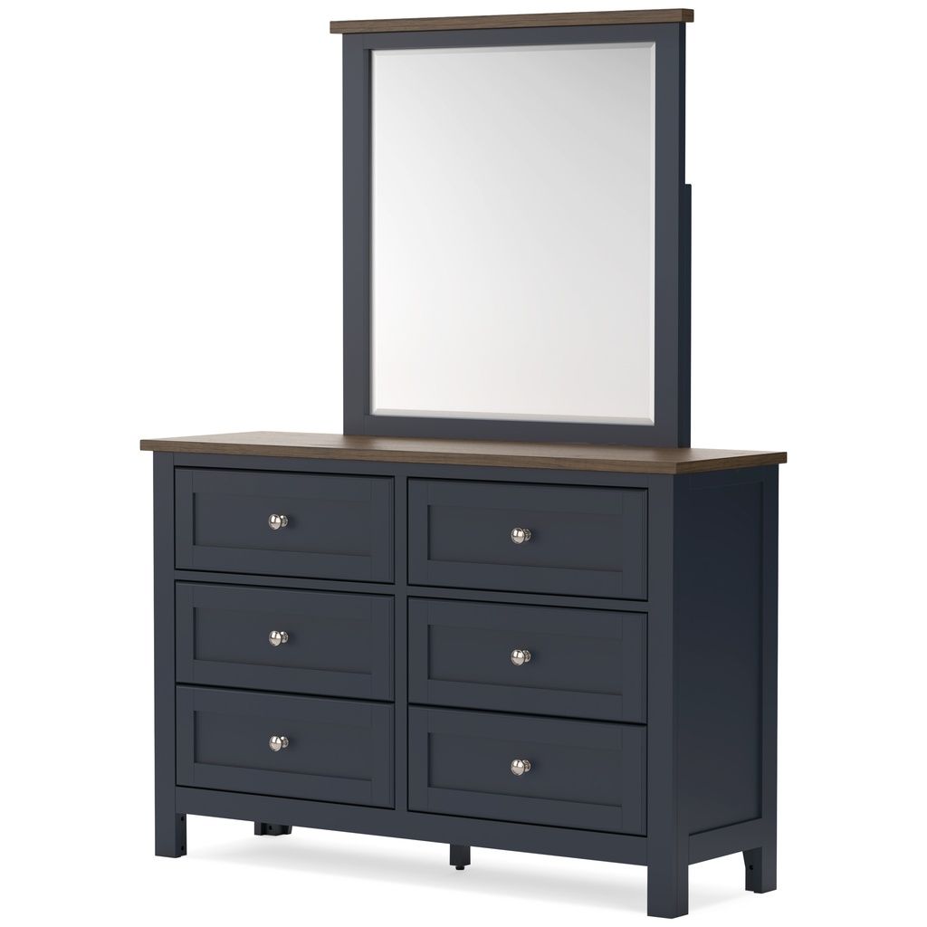 Landocken Bedroom Mirror In Brown/Blue B41426