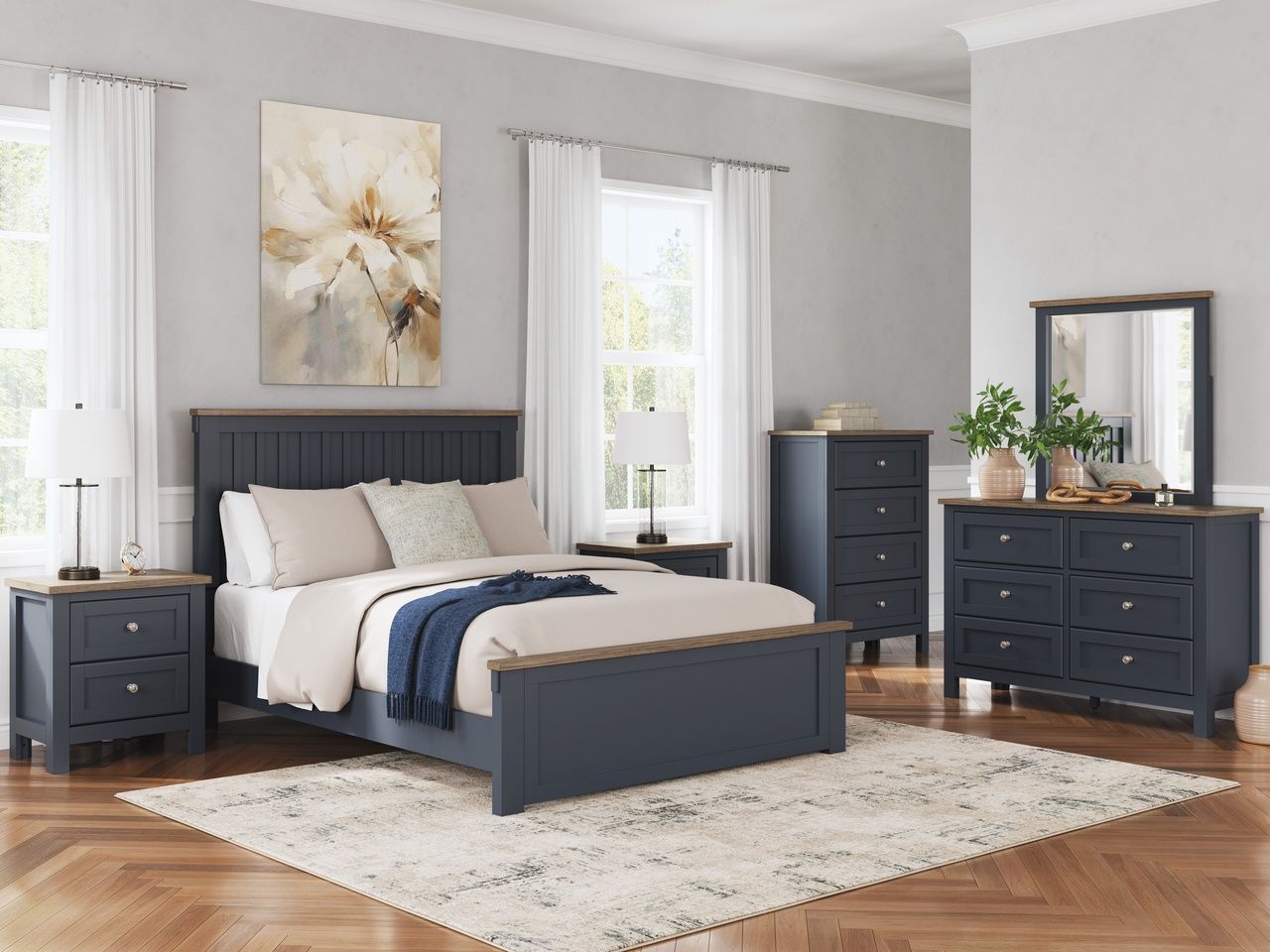 Landocken Chest of Drawers In Brown/Blue B41445