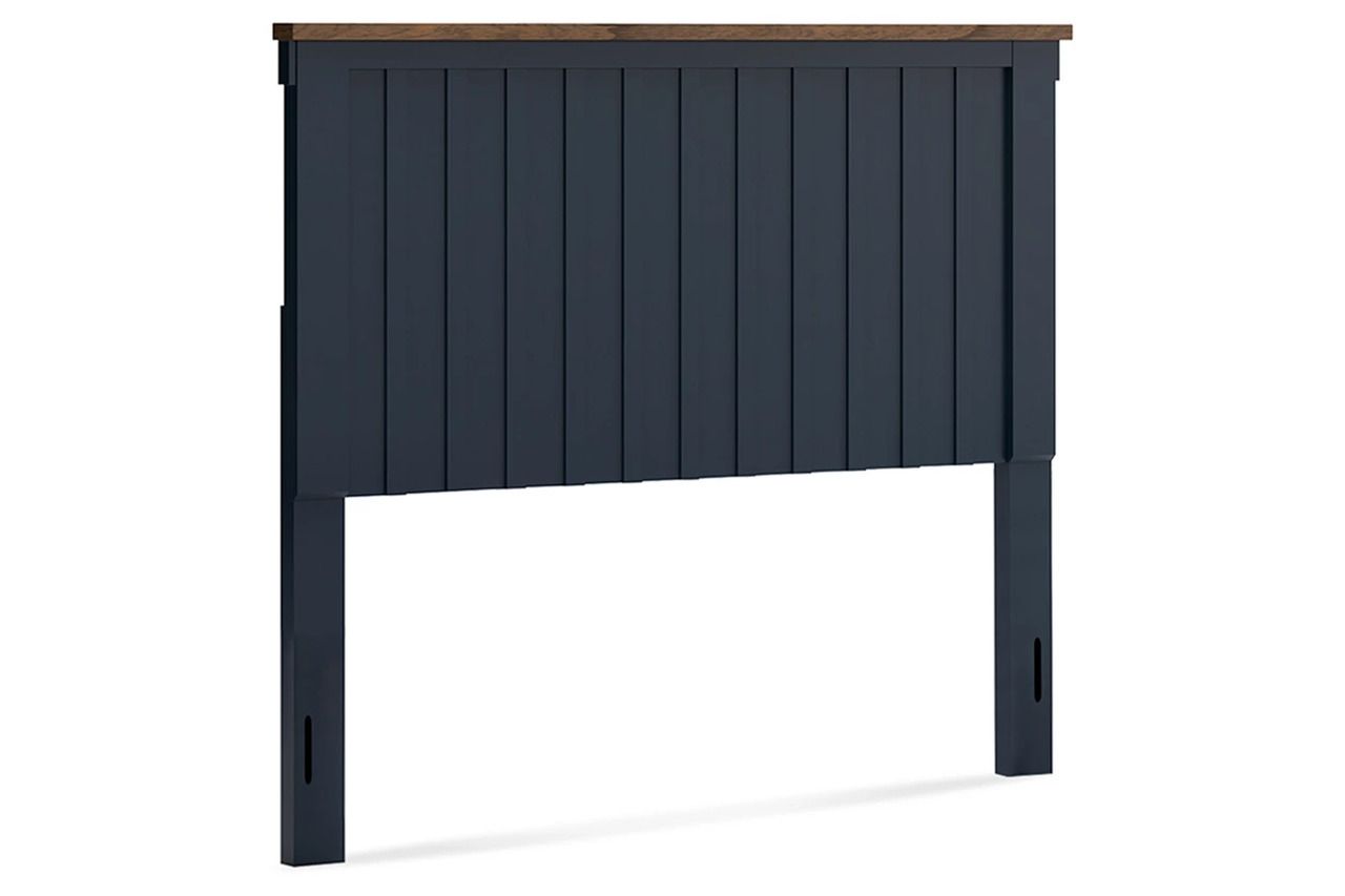 Landocken Full Panel Headboard In Brown and Blue B41487