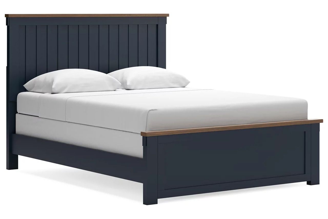 Landocken Queen Panel Bed In Brown/Blue B414B10