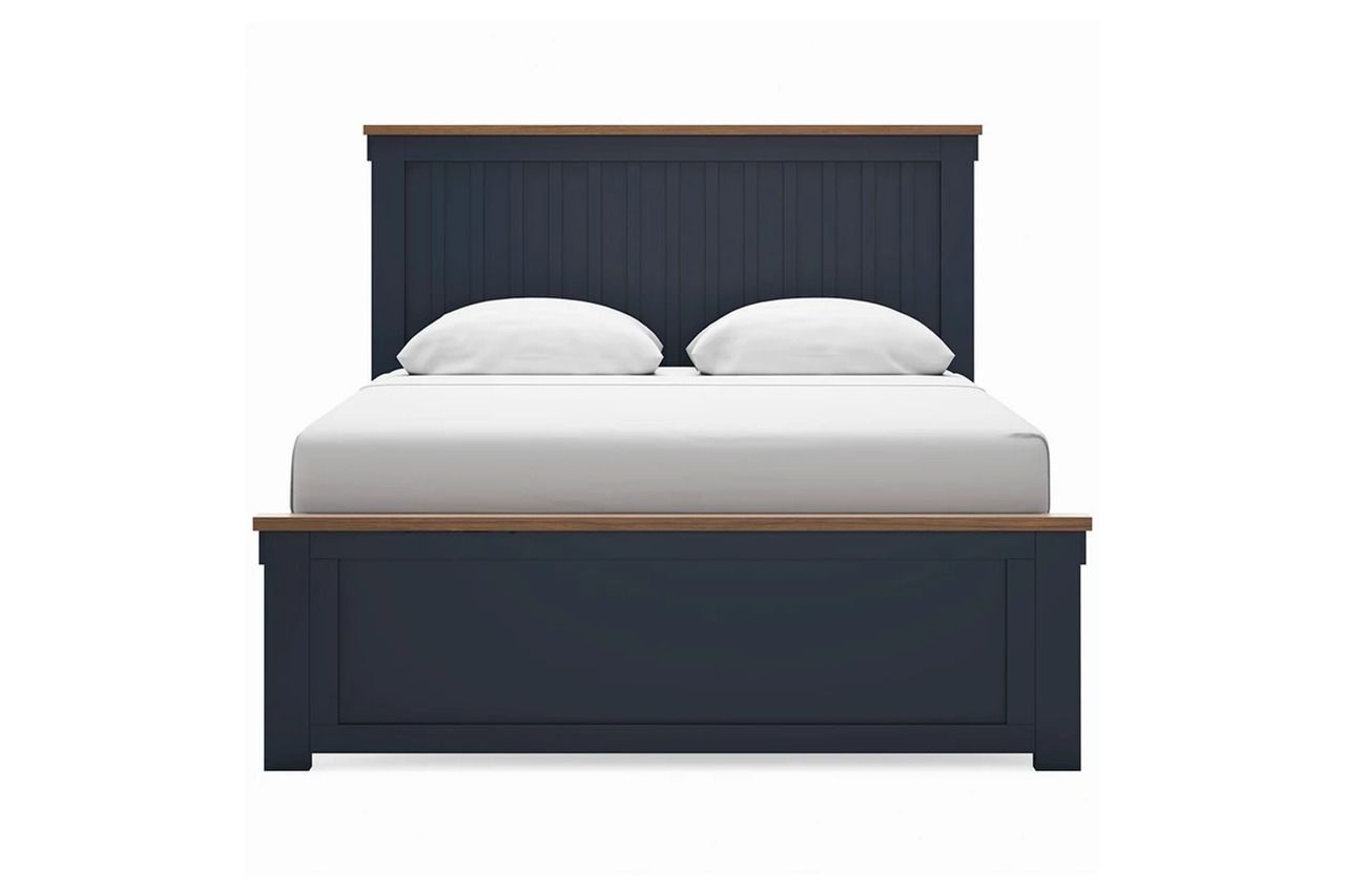 Landocken Queen Panel Bed In Brown/Blue B414B10