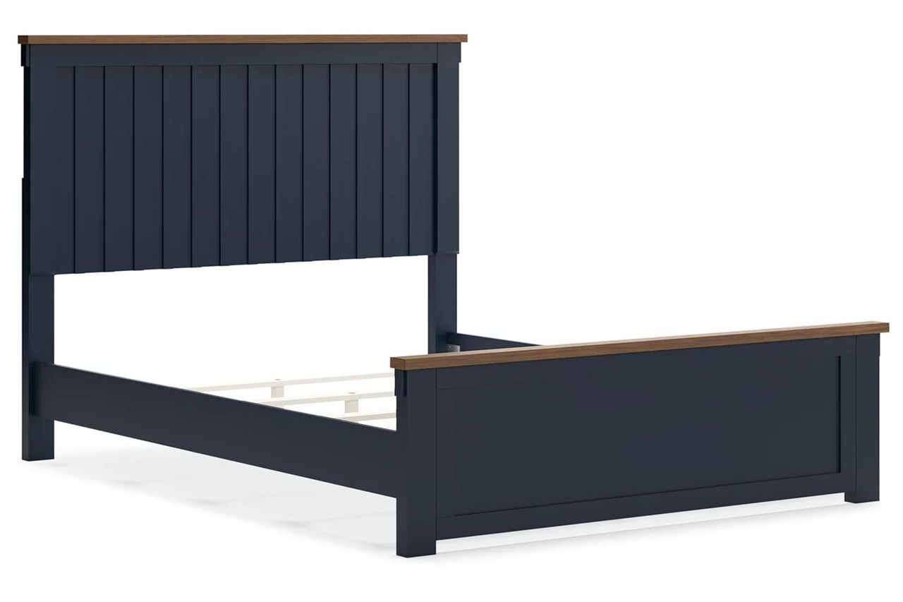 Landocken Queen Panel Bed In Brown/Blue B414B10