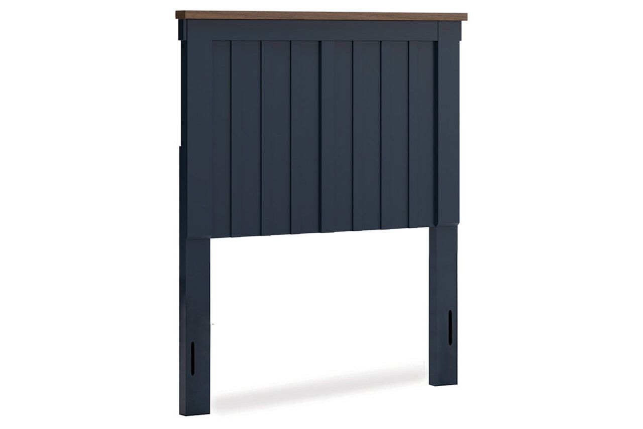 Landocken Twin Panel Bed In Brown/Blue B414B2