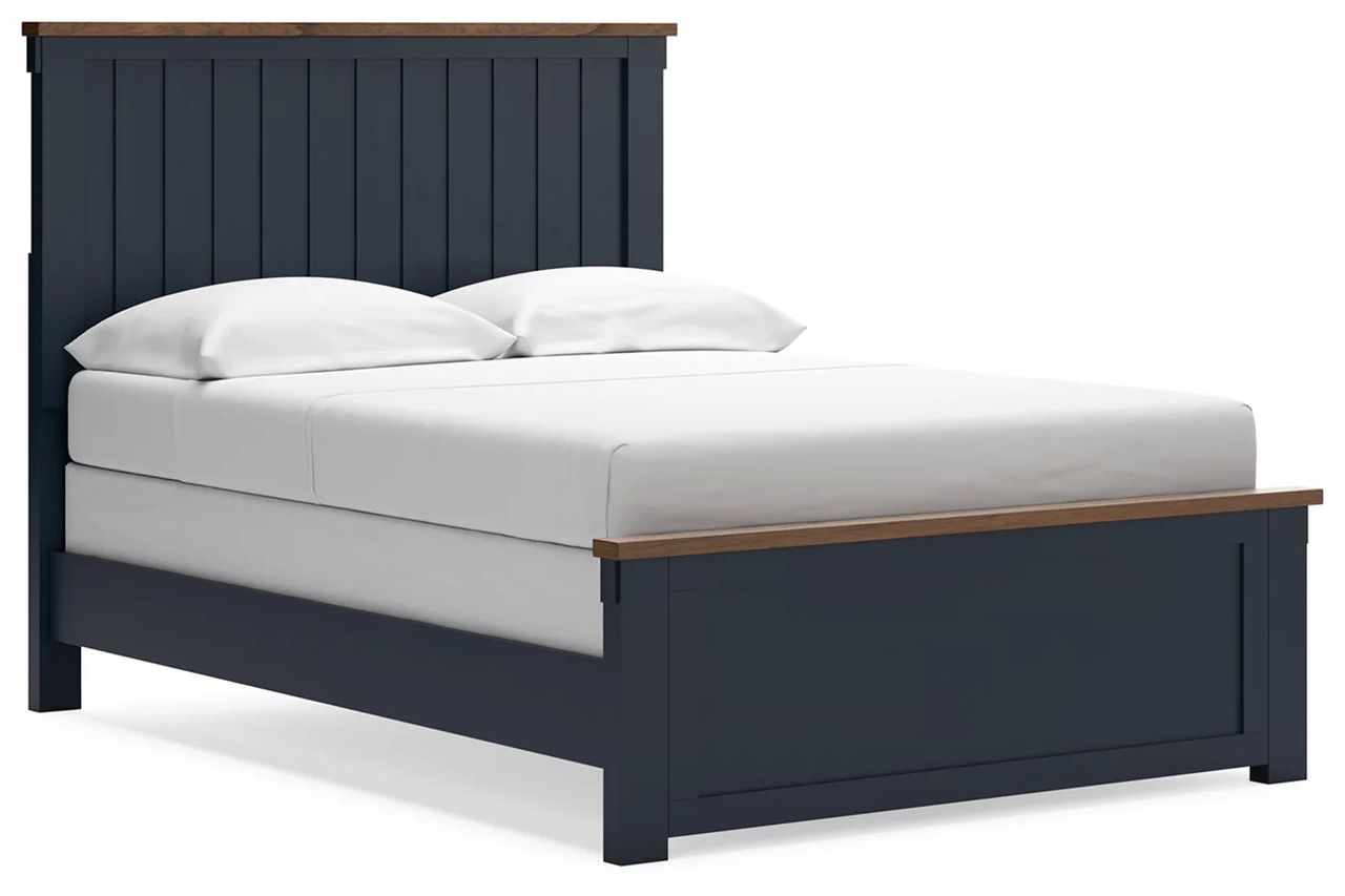 Landocken Full Panel Bed In Brown/Blue B414B3