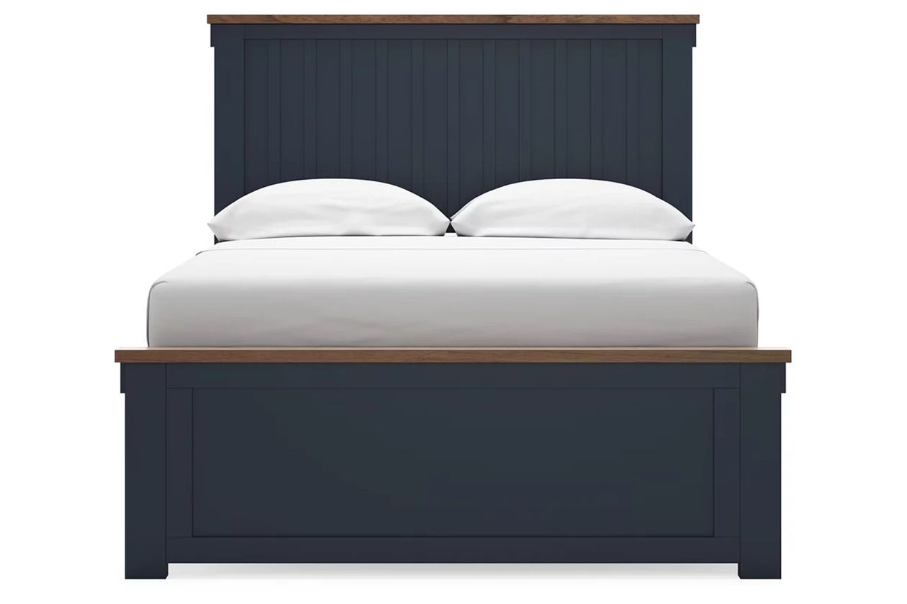 Landocken Full Panel Bed In Brown/Blue B414B3