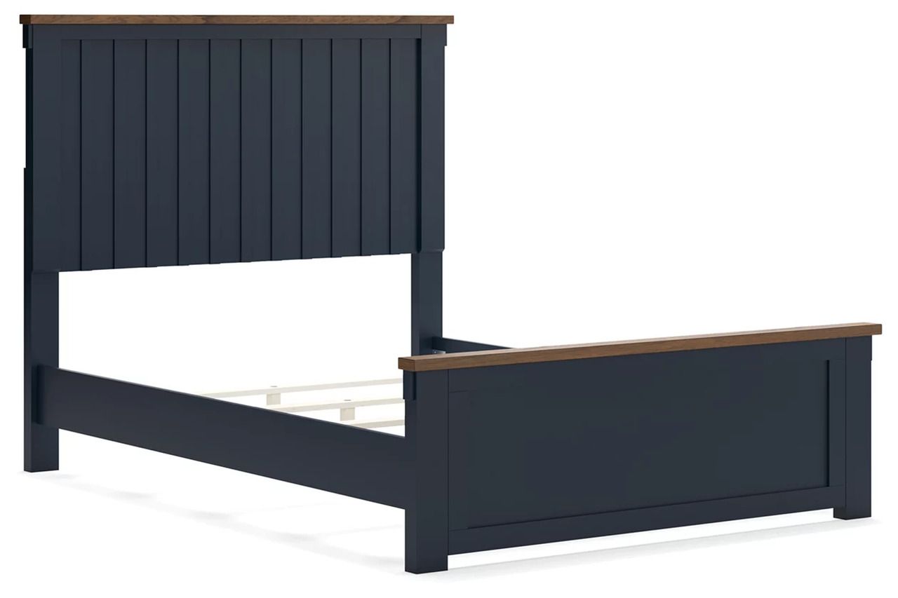 Landocken Full Panel Bed In Brown/Blue B414B3