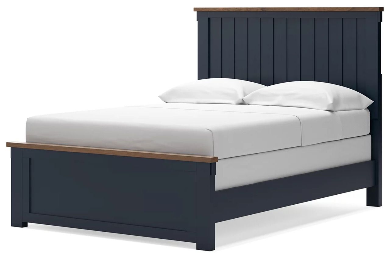 Landocken Full Panel Bed In Brown/Blue B414B3