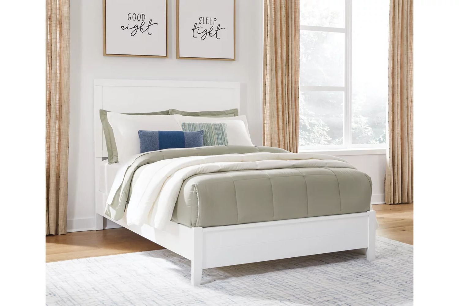 Binterglen Full Panel Bed In White B427B4
