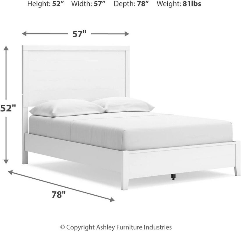 Binterglen Full Panel Bed In White B427B4