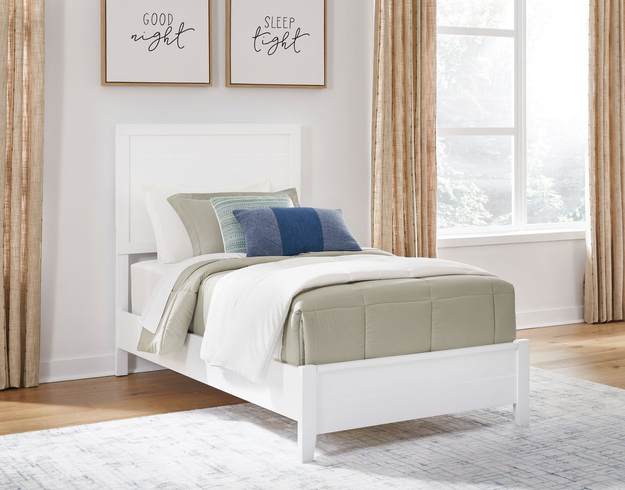 Binterglen Full Panel Bed In White B427B4