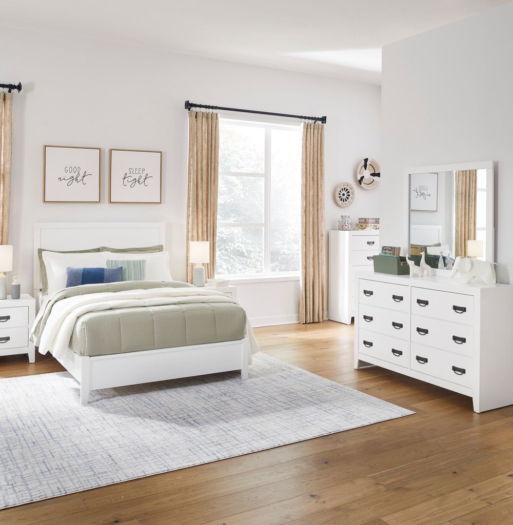 Binterglen Full Panel Bed In White B427B4