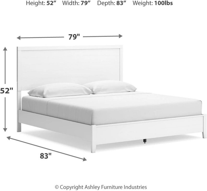 Binterglen King Panel Bed In White B427B8