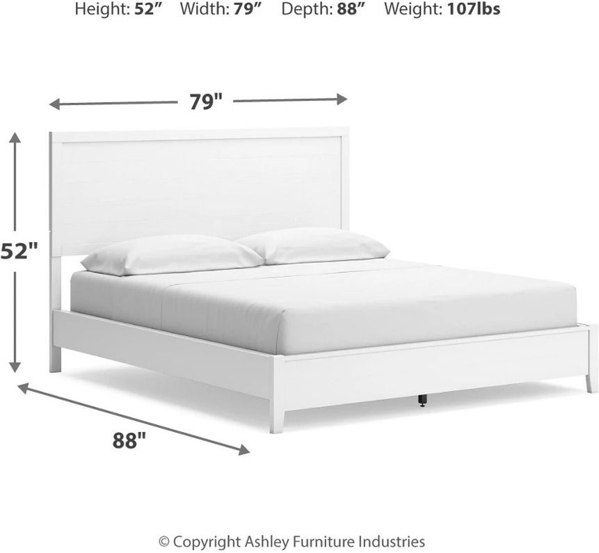 Binterglen California King Panel Bed In White B427B9