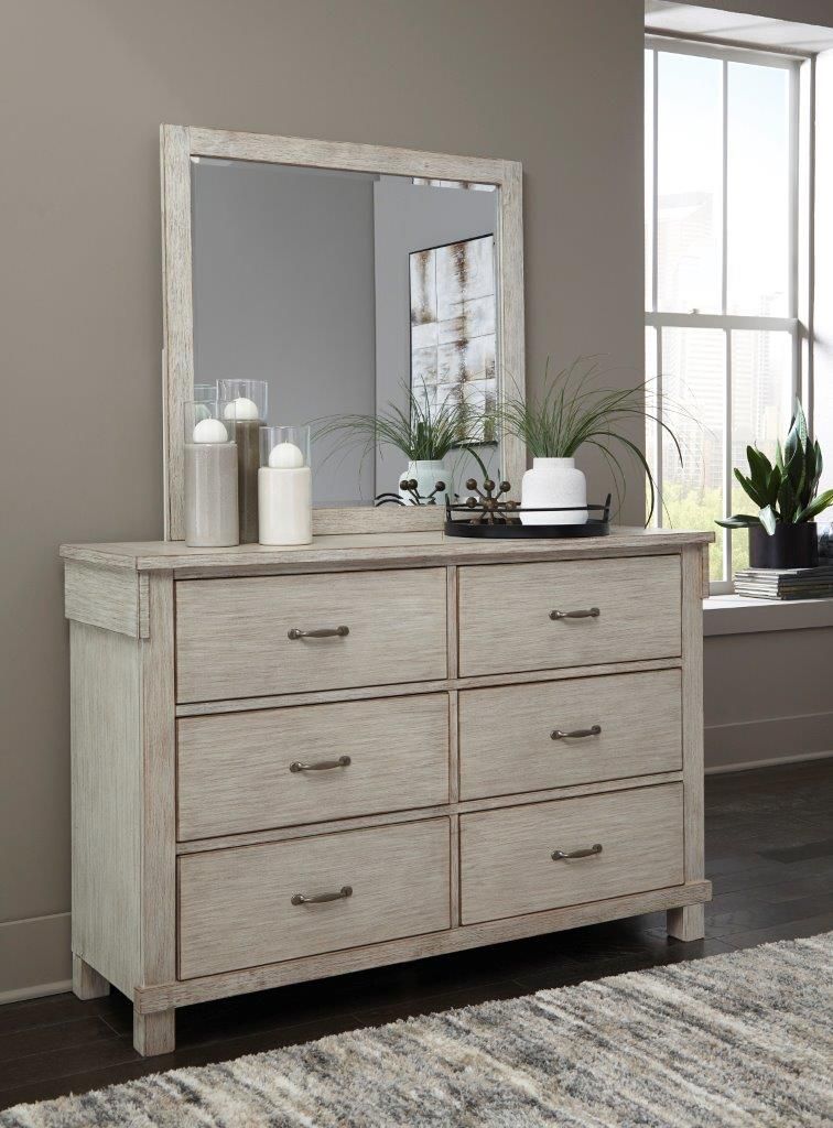 Hollentown Whitewash Bedroom Mirror B43436