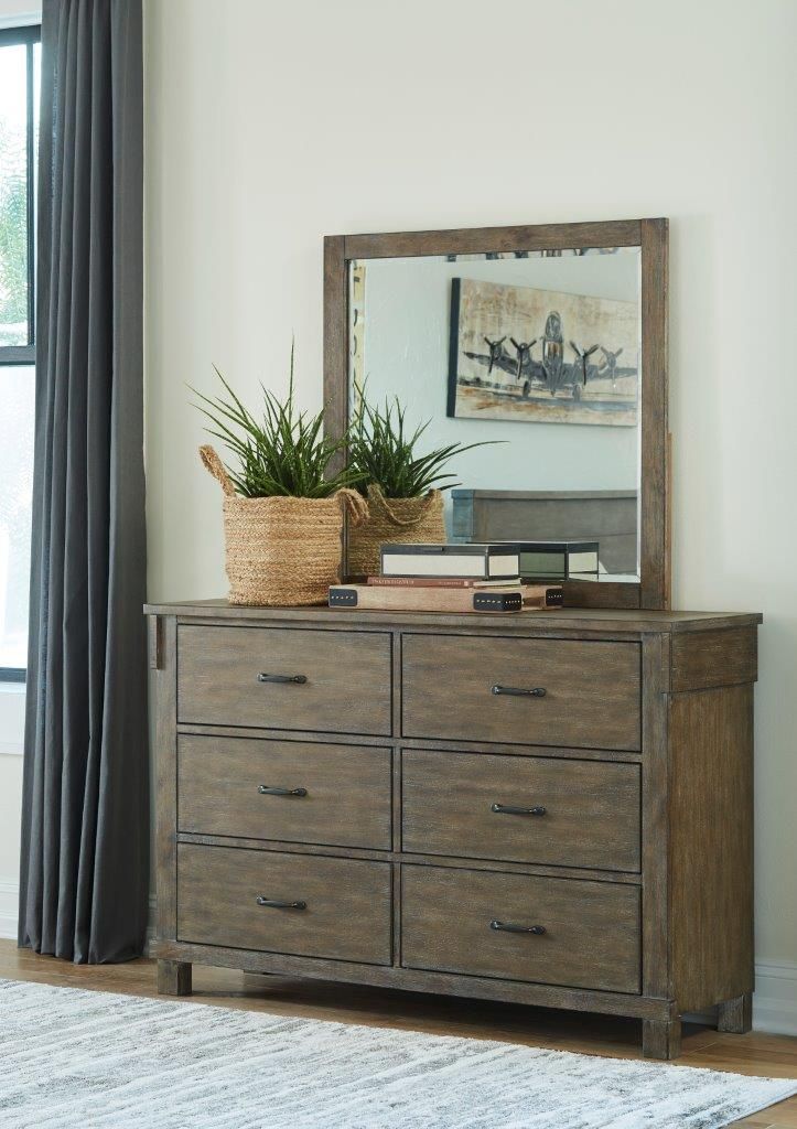 Shamryn Grayish Brown Bedroom Mirror B43636