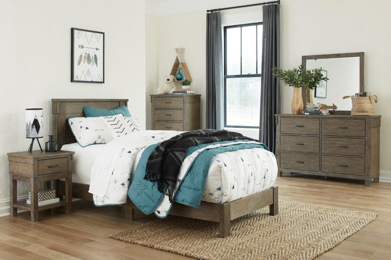 Shamryn Grayish Brown Bedroom Mirror B43636