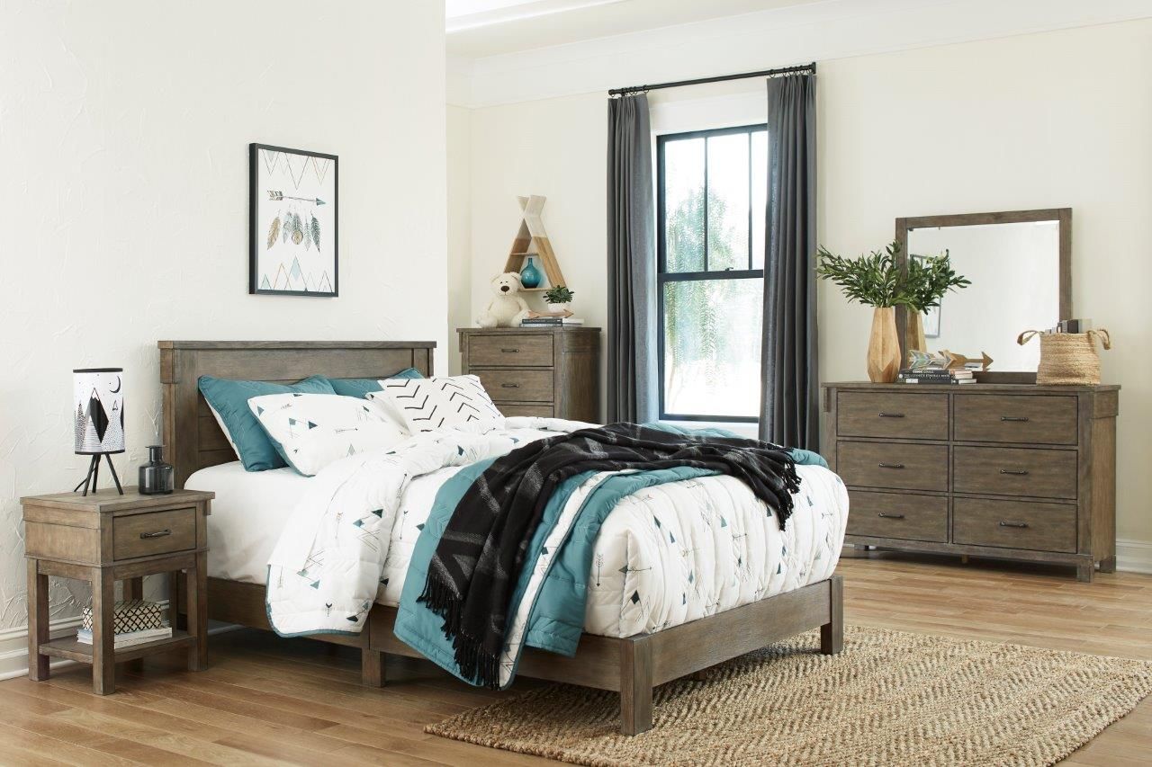 Shamryn Grayish Brown Bedroom Mirror B43636