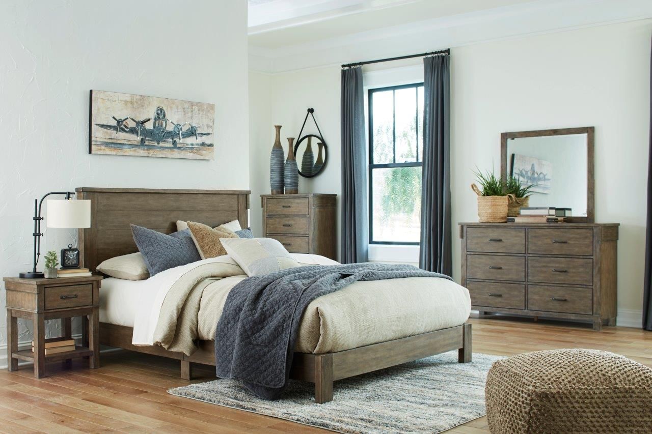 Shamryn Grayish Brown Bedroom Mirror B43636