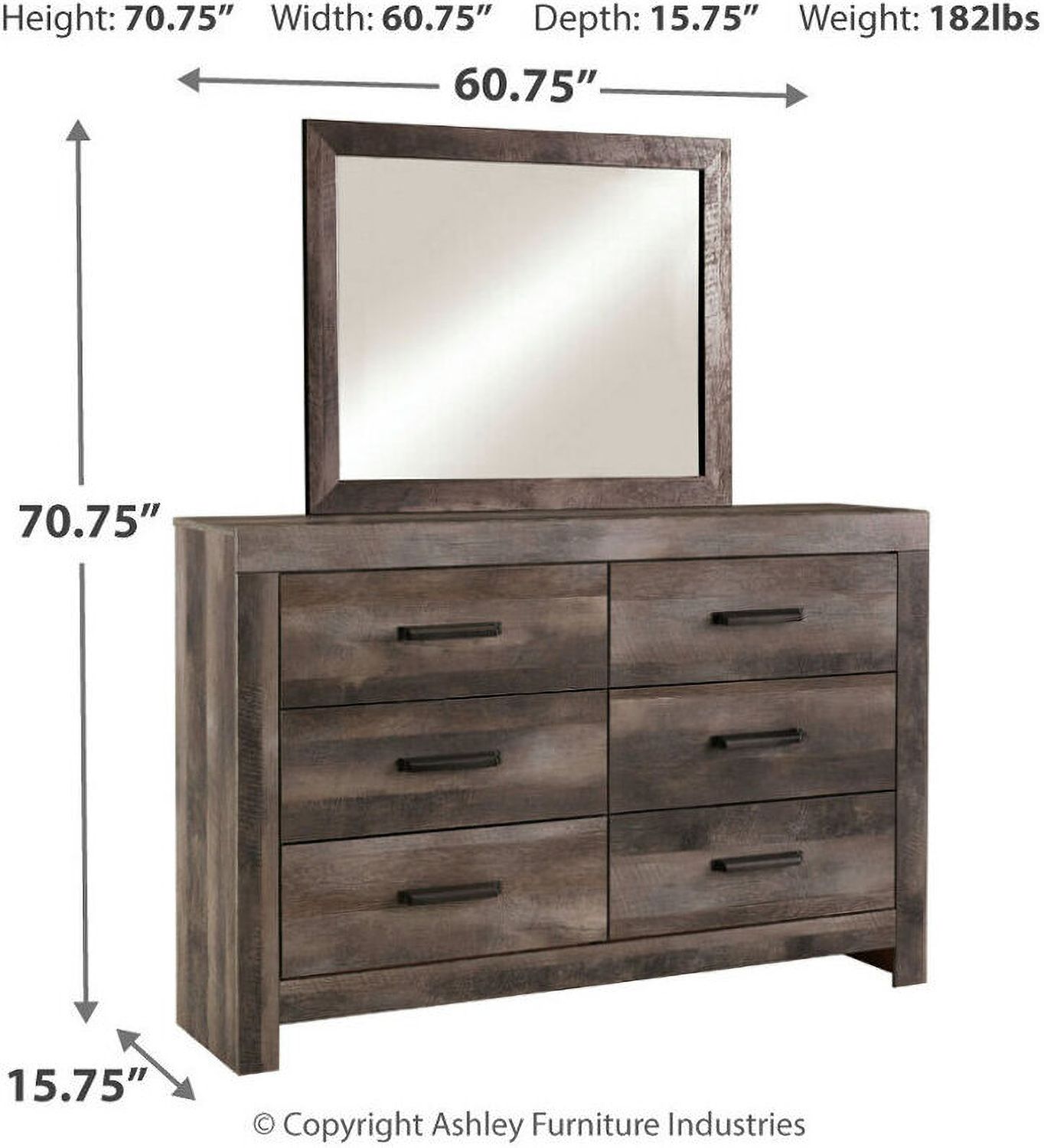 Wynnlow Gray Bedroom Mirror B44036