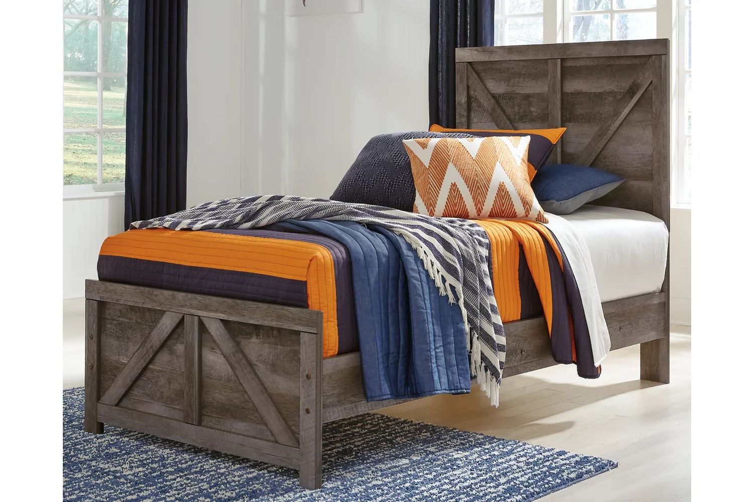 Wynnlow Gray Twin Panel Bed B440B16