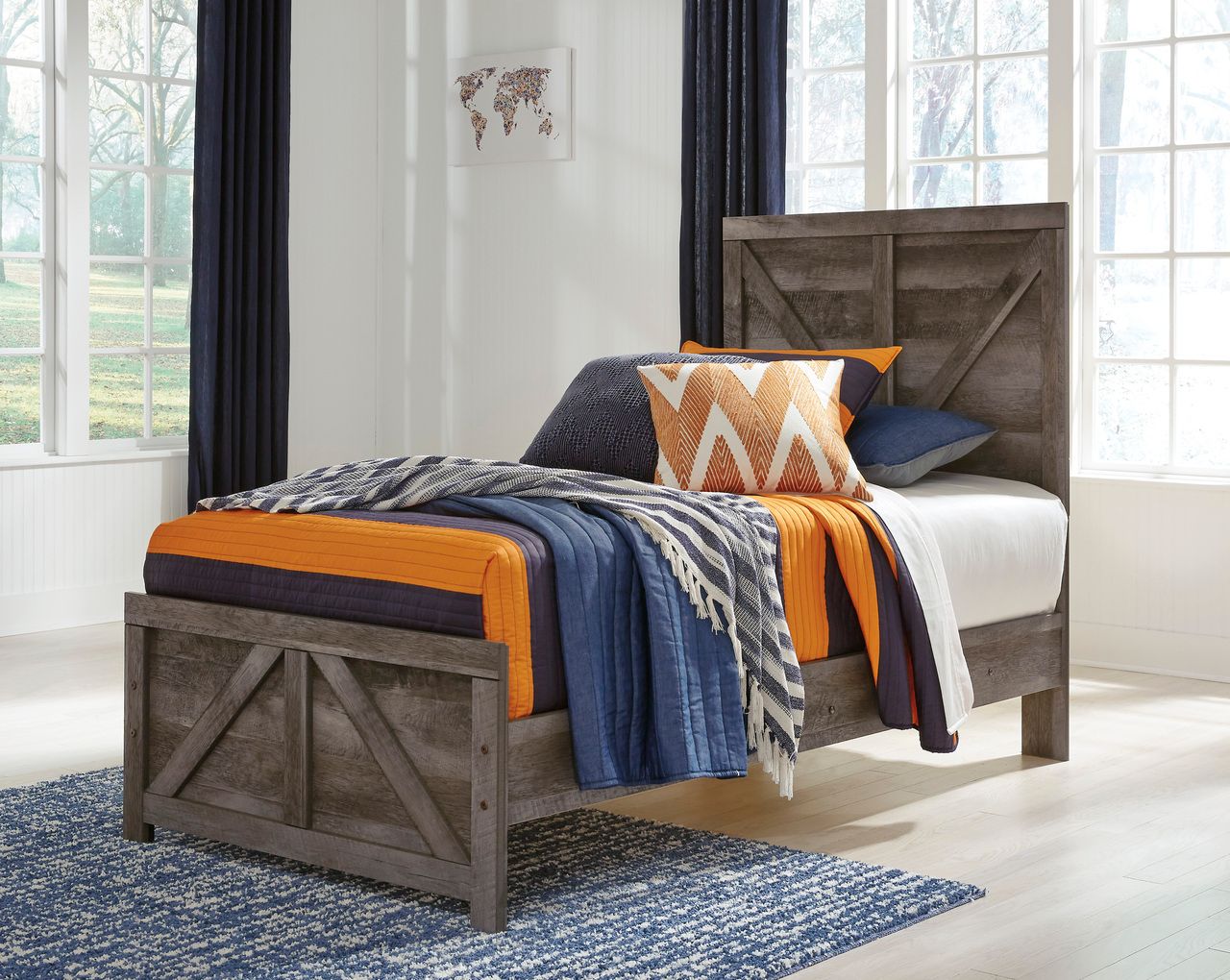 Wynnlow Gray Twin Panel Bed B440B16