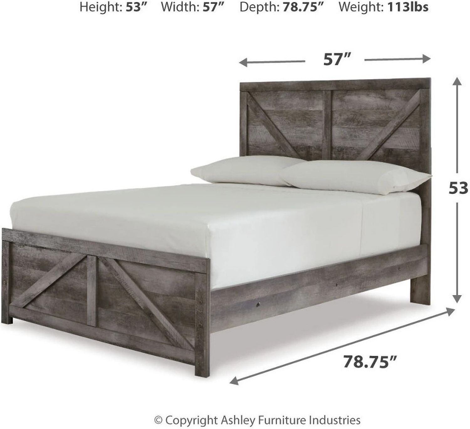 Wynnlow Gray Full Panel Bed B440B17