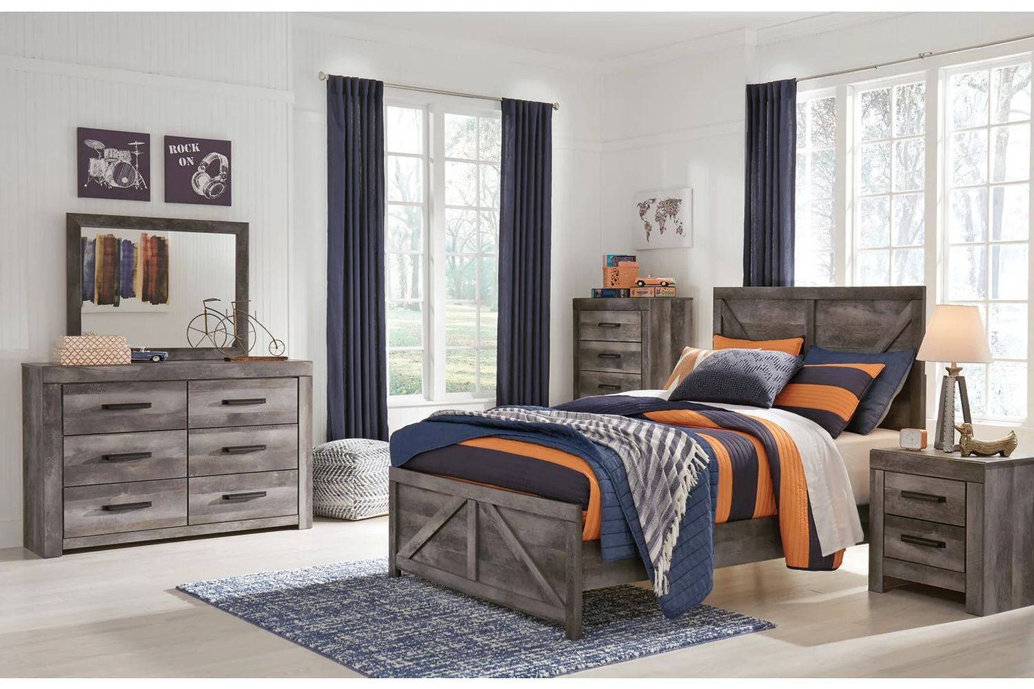 Wynnlow Gray Full Panel Bed B440B17