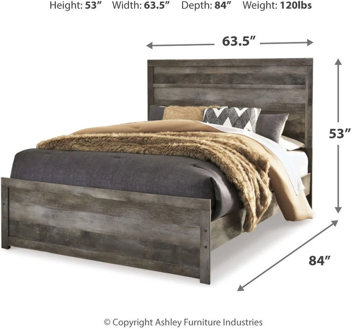 Wynnlow Gray Queen Panel Bed B440B2