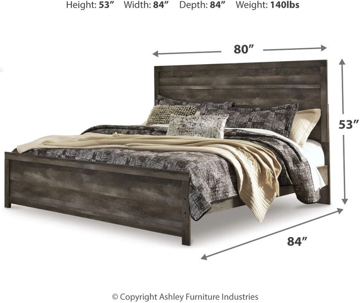 Wynnlow Gray King Panel Bed B440B8
