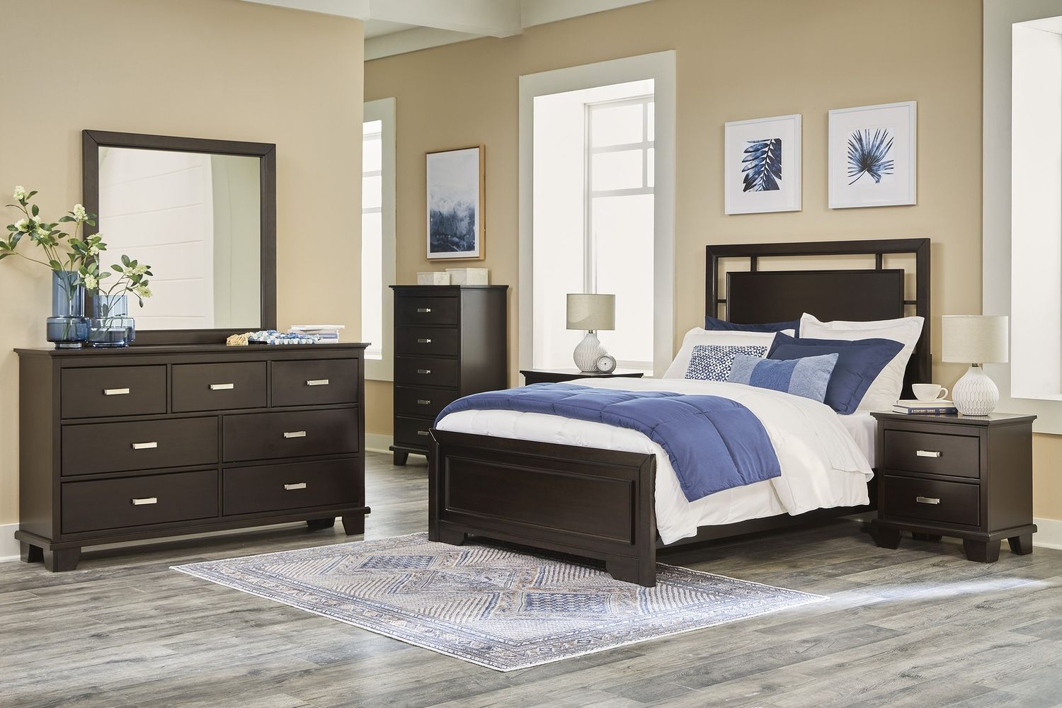 Covetown Bedroom Mirror In Dark Brown B44136