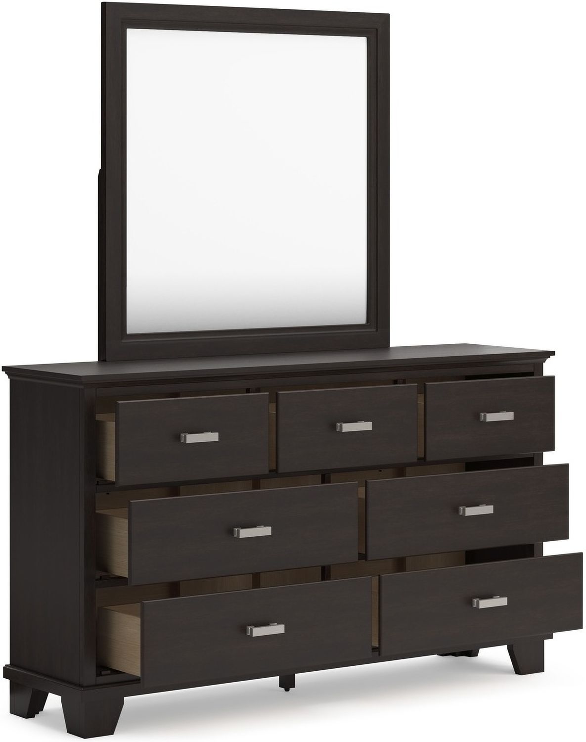Covetown Bedroom Mirror In Dark Brown B44136