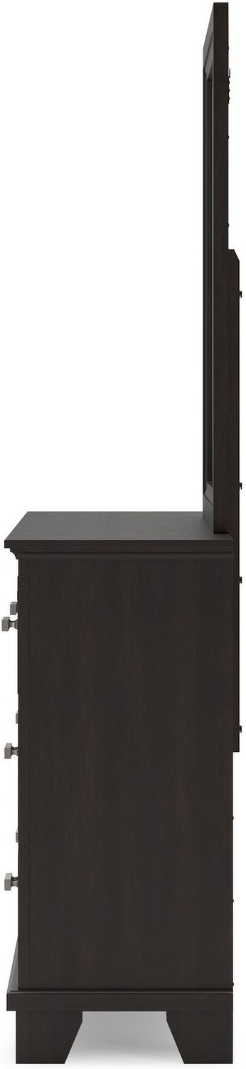 Covetown Bedroom Mirror In Dark Brown B44136