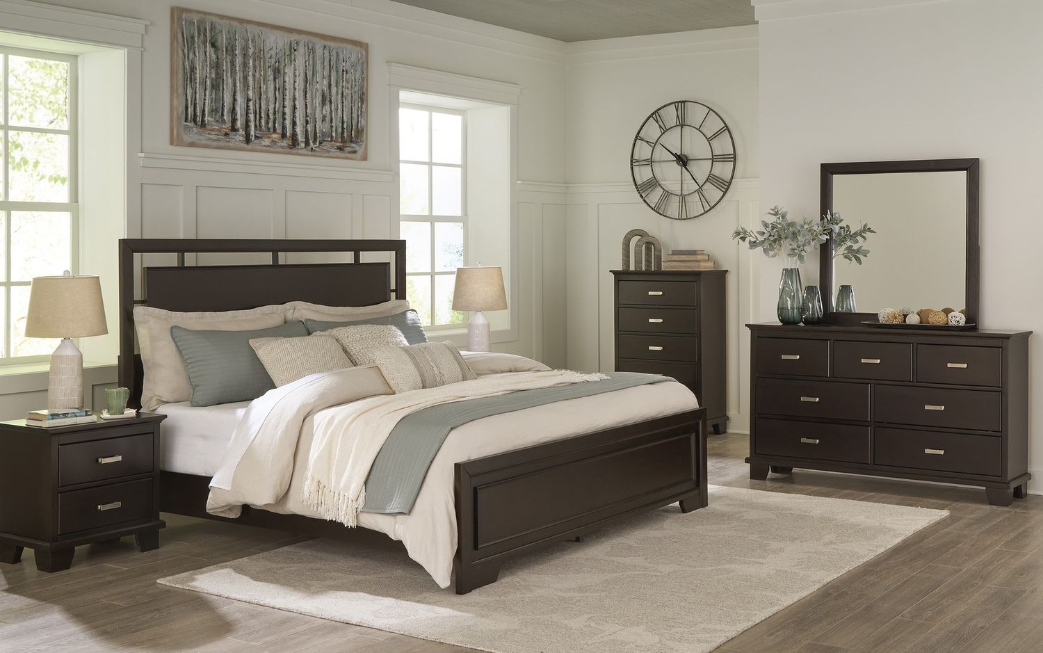 Covetown Bedroom Mirror In Dark Brown B44136