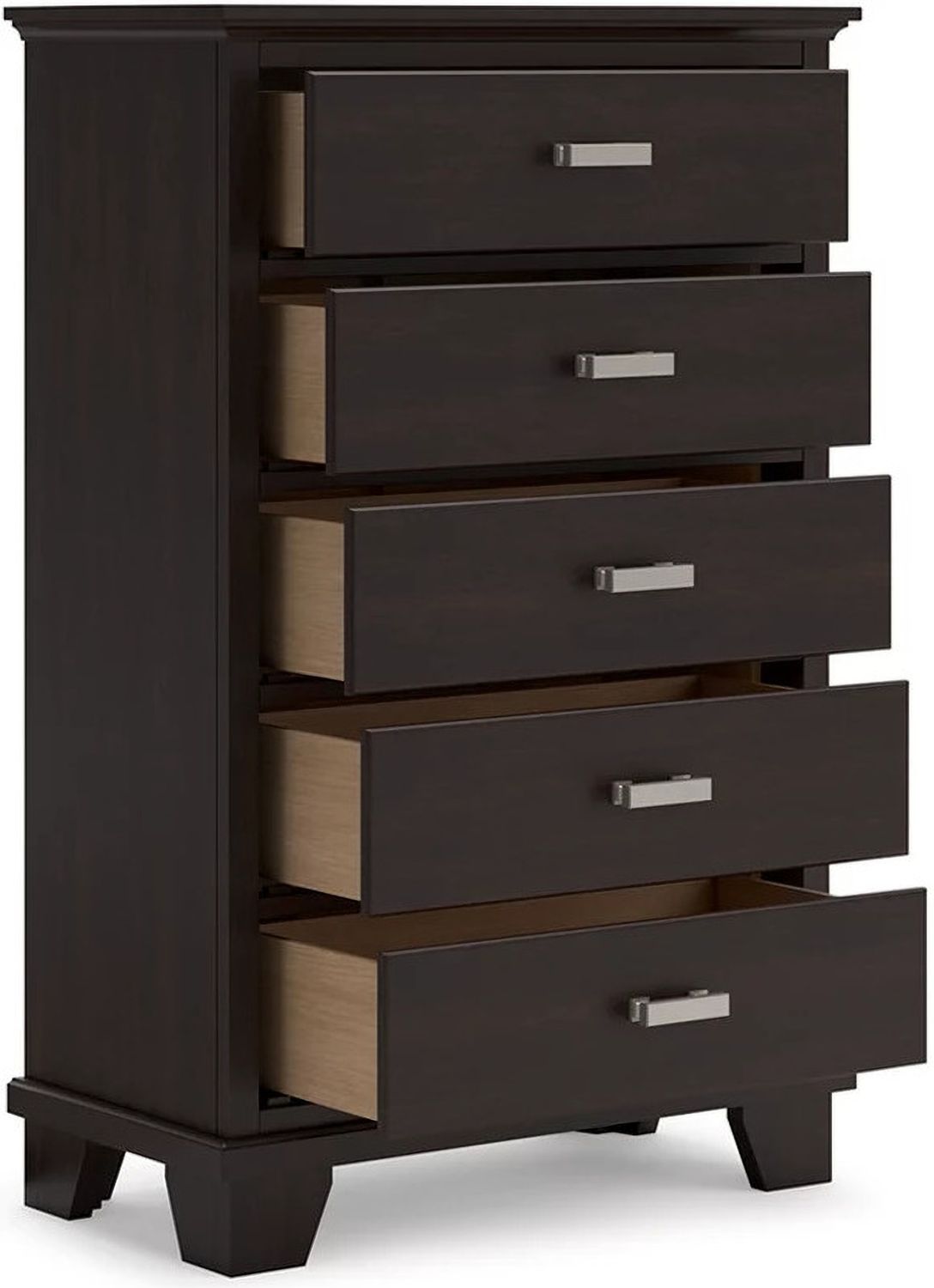 Covetown Chest Of Drawers In Dark Brown B44146