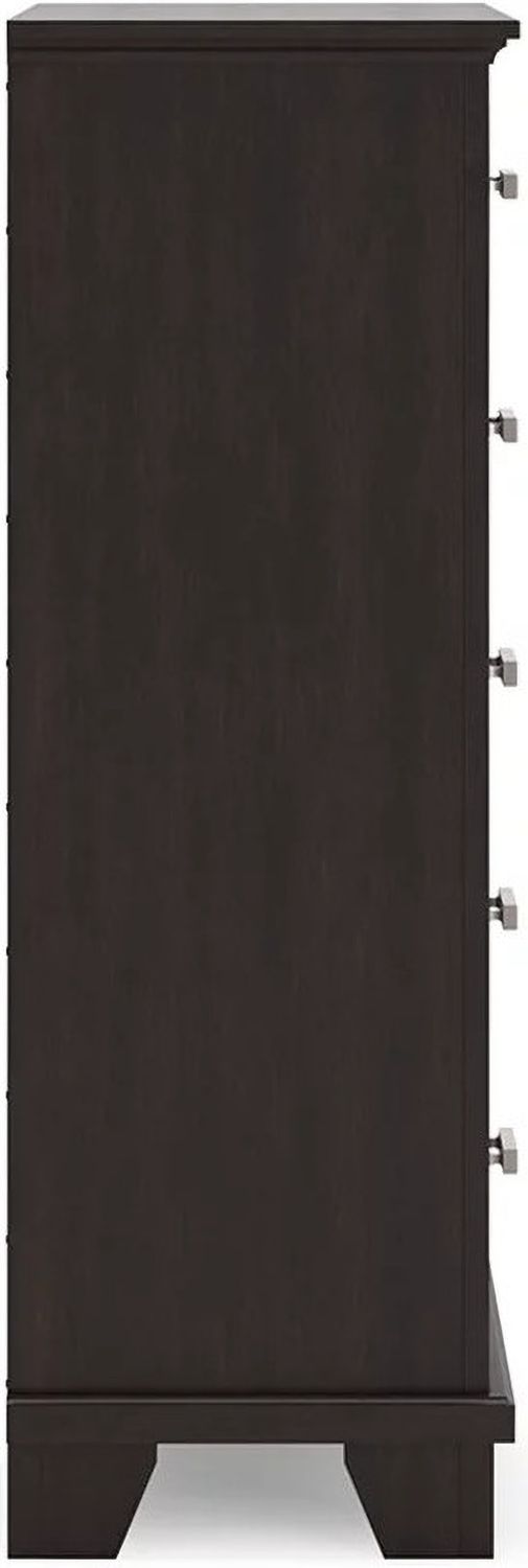 Covetown Chest Of Drawers In Dark Brown B44146
