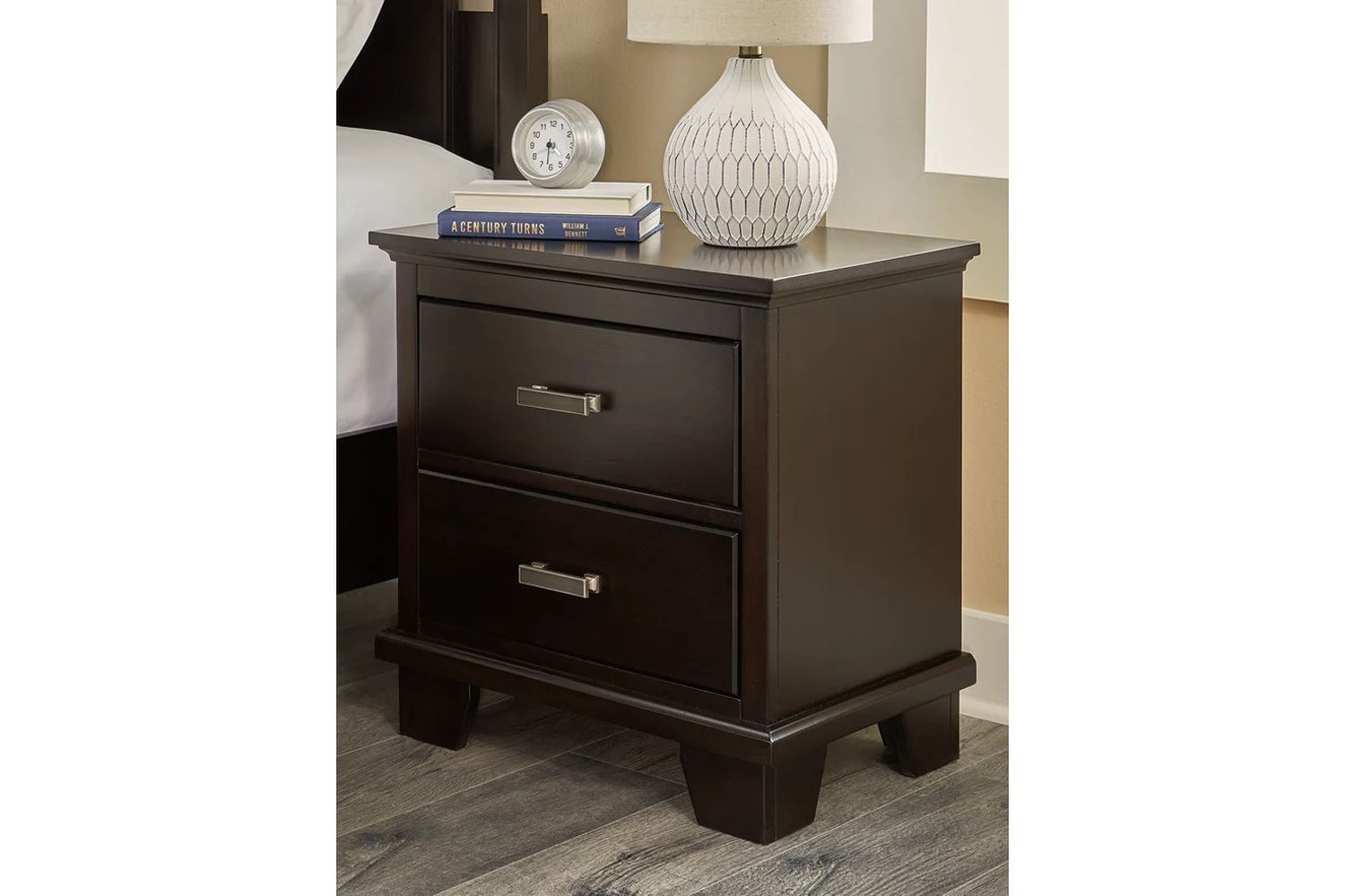 Covetown Nightstand In Dark Brown B44192