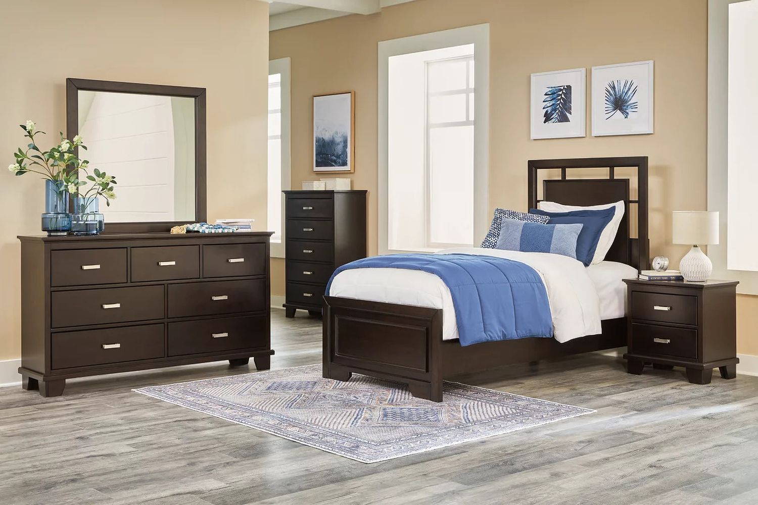 Covetown Nightstand In Dark Brown B44192