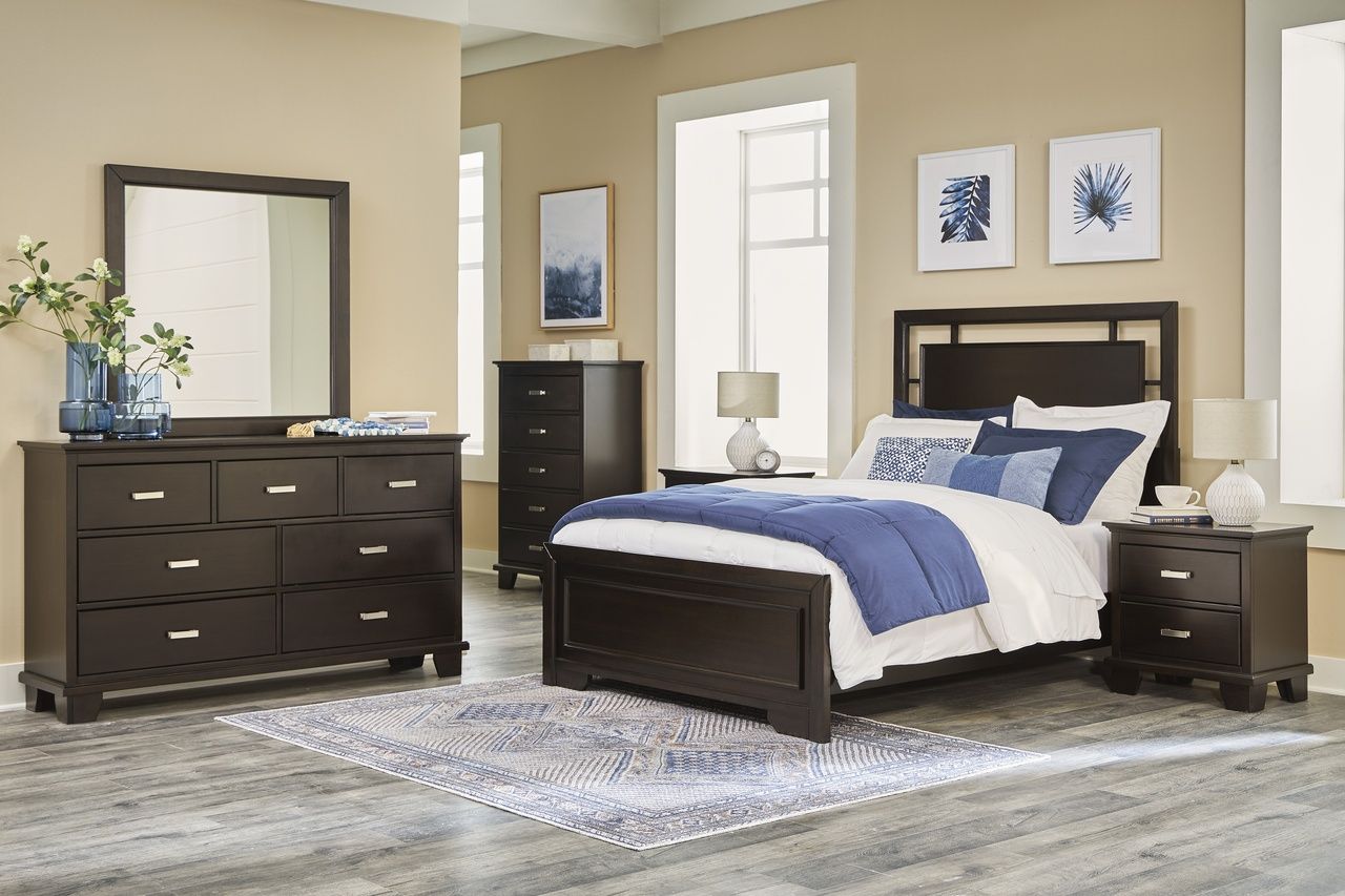 Covetown Nightstand In Dark Brown B44192